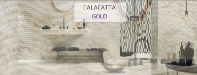 Gresie cu aspect de marmura baie living marble experience calacatta gold