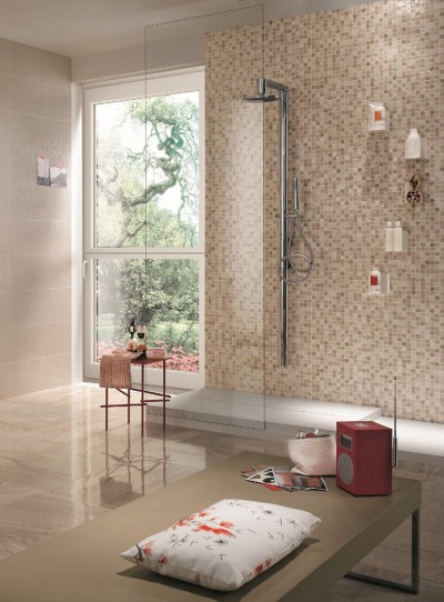 Faianta baie mozaic Italgraniti Empreinte Mosaic Beige 26x76 cm EP1127M pret 39 euro mp