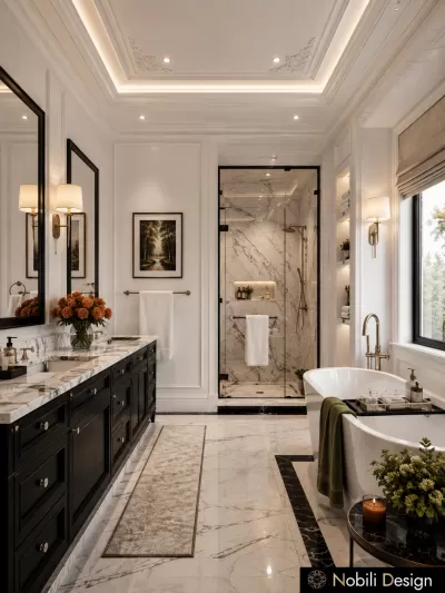 Casa stil clasic Black White Baie