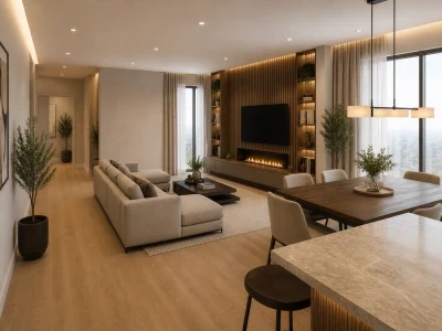 Design interior living open space-