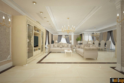 Proiect design interior living casa Bucuresti