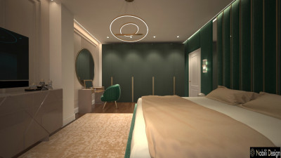 Design interior dormitor apartament penthouse