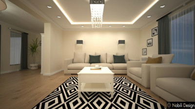 Design interior living modern casa in Bucuresti