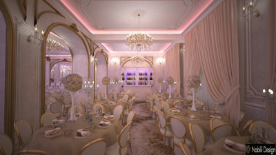 Proiect design interior sala de evenimente stil clasic