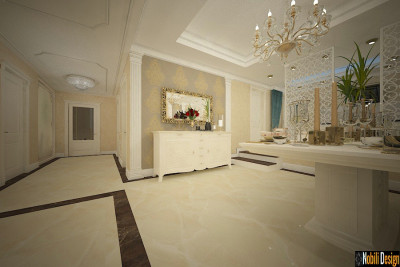 Proiect living casa stil clasic