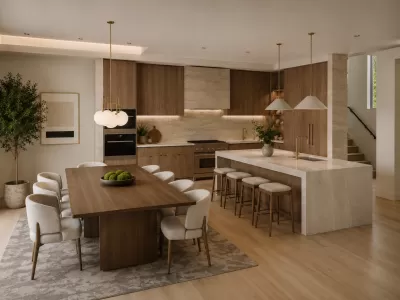 Bucatarie dining casa in stil minimalist 2