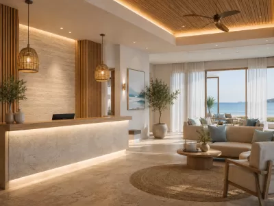 Concept de design Receptie pensiune turistica la mare