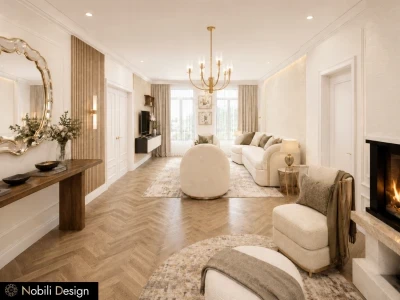 Concept de design interior living cu mobilier Cantori-