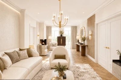 Design Living Casa cu Semineu si Accente Elegante