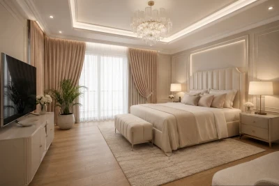 Design interior casa clasica de lux-Dormitor