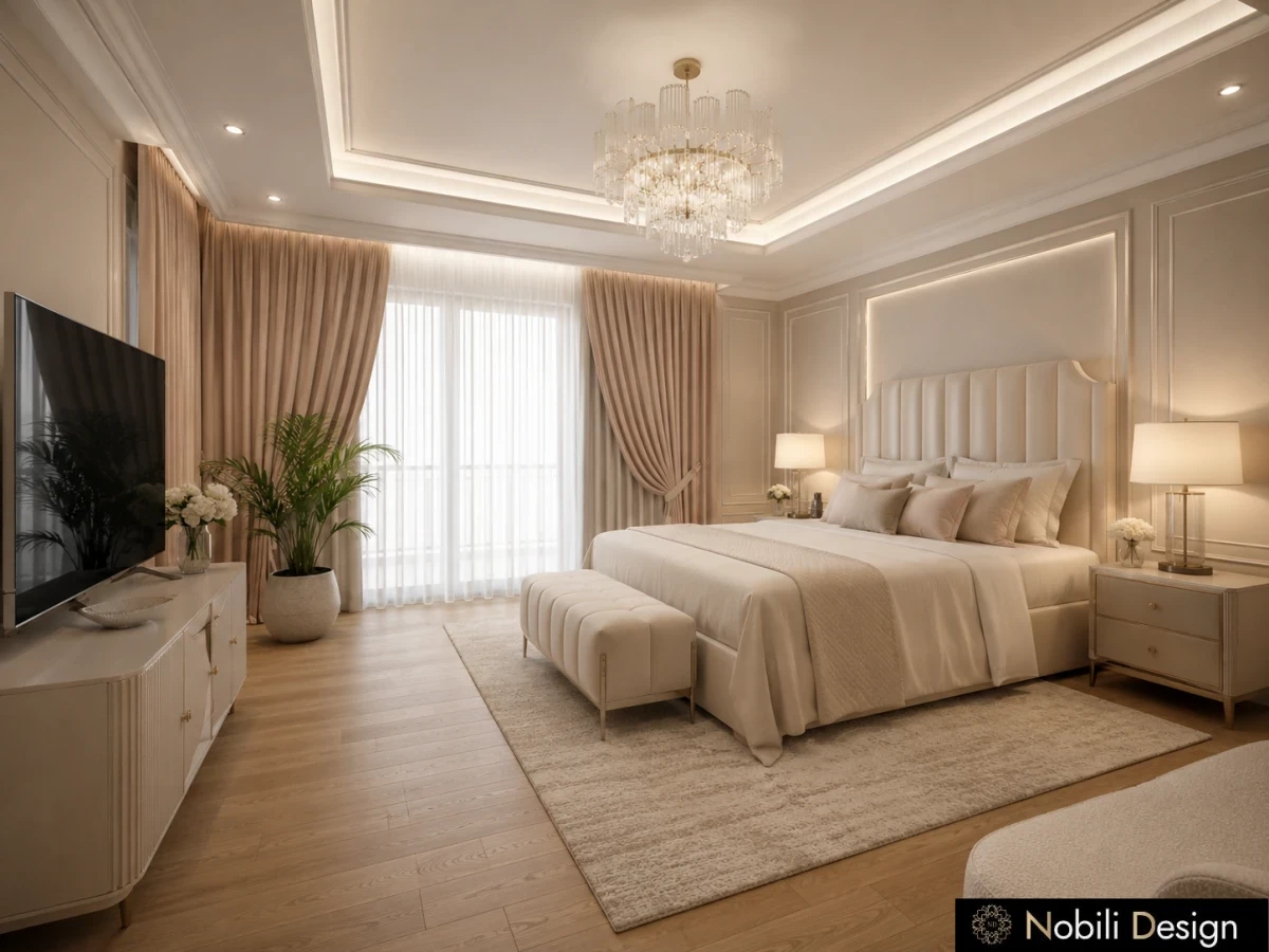 Proiect de amenajare dormitor pentru Dormitor Amenajat la Cheie, realizat de designer, Nobili Interior Design