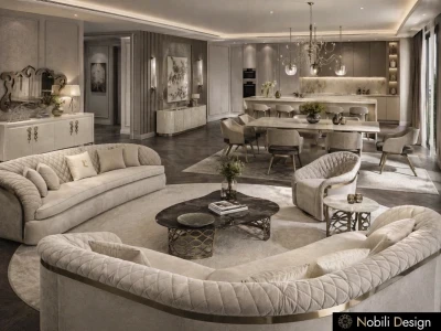 Design-interior-living-open-space-bucatarie-dining-luxury-contemporan-Mobilier Cantori