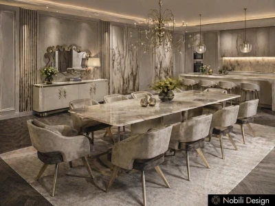 Design-interior-dining-contemporan-luxury-masa-marmura-Mobilier Cantori