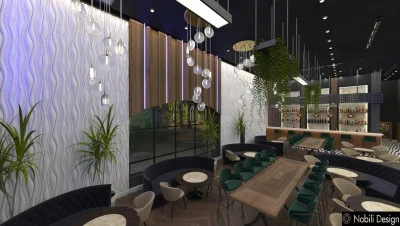 Proiect amenajare restaurant bar cu mobilier horeca