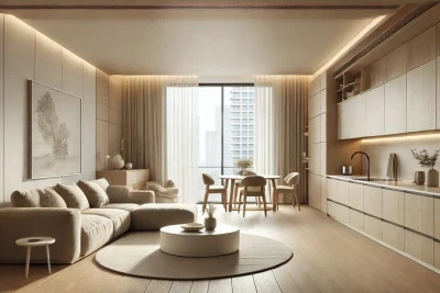 Design Interior Apartament Minimalist Open-Space