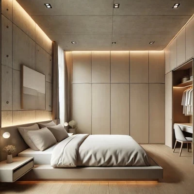 Design interior stil minimalist dormitor