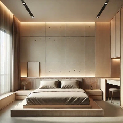 Design minimalist dormitor apartament