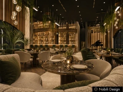 Restaurant cu lounge, scena, bar si design interior exclusivist