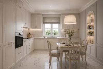 Concept de design interior in stil clasic bucatarie