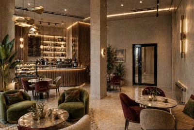 Design interior cafenea bar cu terasa