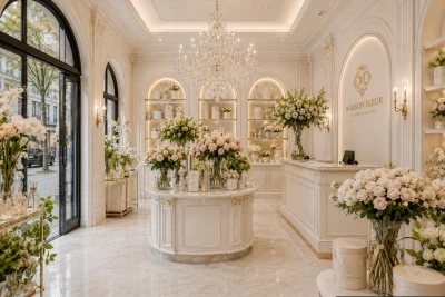Design interior florarie de lux